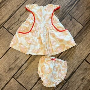 Pink Chicken dress and diaper cover 💗